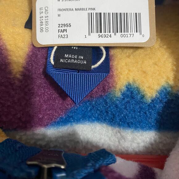 Patagonia Synchilla Full Zip Jacket Womens M Frontera/Marble Pink New Small Flaw - Picture 6 of 10